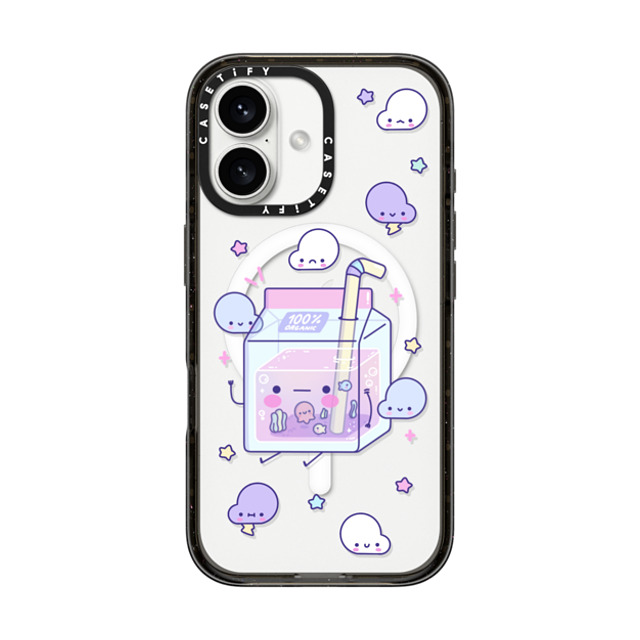 Becky Cas x CASETiFY iPhone 16 ケース ブラック インパクトケース MagSafe対応 Cute Juice by BeckyCas