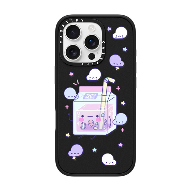 Becky Cas x CASETiFY iPhone 16 Pro ケース マットブラック インパクトケース MagSafe対応 Cute Juice by BeckyCas