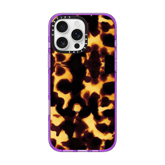 CASETiFY iPhone 16 Pro Max ケース パープル インパクトケース Geometric Tortoiseshell