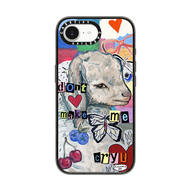 Fiorenzaart x CASETiFY iPhone 16e Case Black Impact Case MagSafe Compatible don't make me cry Back to School Fiorenzaart x CASETiFY iPhone 16e Case Black Impact Case MagSafe Compatible don't make me cry Back to School