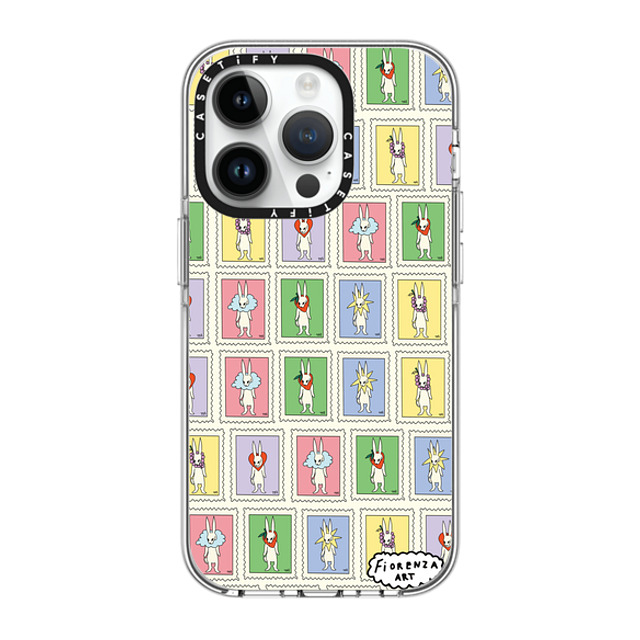 Fiorenzaart x CASETiFY iPhone 14 Pro Case Clear Clear Case MagSafe Compatible stamp bun collection Fiorenzaart x CASETiFY iPhone 14 Pro Case Clear Clear Case MagSafe Compatible stamp bun collection