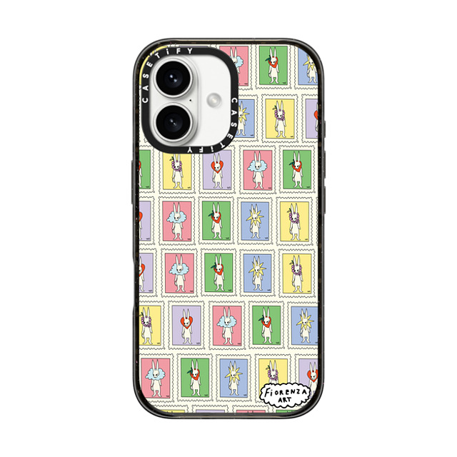 Fiorenzaart x CASETiFY iPhone 16 Case Black Impact Case MagSafe Compatible stamp bun collection Fiorenzaart x CASETiFY iPhone 16 Case Black Impact Case MagSafe Compatible stamp bun collection