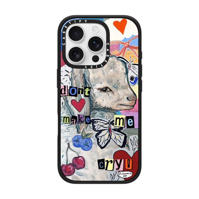 Fiorenzaart x CASETiFY iPhone 16 Pro Case Matte Black Impact Case MagSafe Compatible don't make me cry Back to School Fiorenzaart x CASETiFY iPhone 16 Pro Case Matte Black Impact Case MagSafe Compatible don't make me cry Back to School