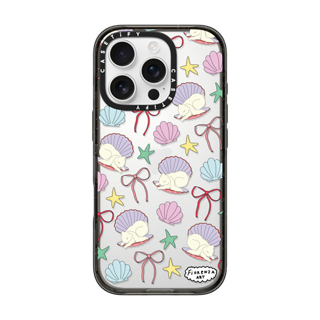 Fiorenzaart x CASETiFY iPhone 16 Pro ケース ブラック インパクトケース pearl bunny Fiorenzaart x CASETiFY iPhone 16 Pro ケース ブラック インパクトケース pearl bunny