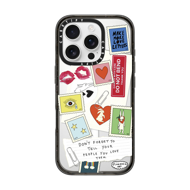 Fiorenzaart x CASETiFY iPhone 16 Pro Case Black Impact Case MagSafe Compatible make more love letters Back to School Fiorenzaart x CASETiFY iPhone 16 Pro Case Black Impact Case MagSafe Compatible make more love letters Back to School