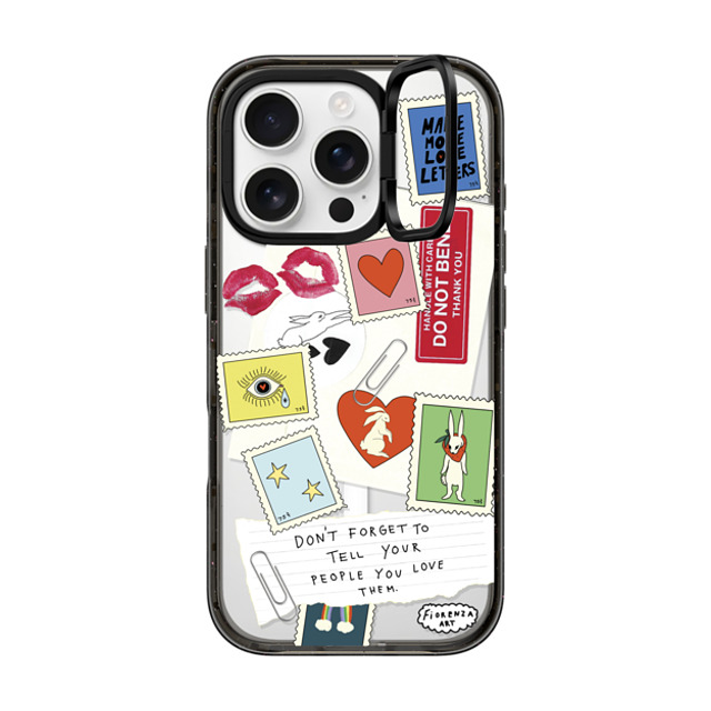 Fiorenzaart x CASETiFY iPhone 16 Pro Case Black インパクトリングスタンドケース MagSafe対応 make more love letters Back to School Fiorenzaart x CASETiFY iPhone 16 Pro Case Black インパクトリングスタンドケース MagSafe対応 make more love letters Back to School