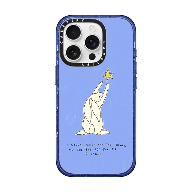 Fiorenzaart x CASETiFY iPhone 16 Pro Case Glitter Indigo Impact Case MagSafe Compatible star bun Fiorenzaart x CASETiFY iPhone 16 Pro Case Glitter Indigo Impact Case MagSafe Compatible star bun