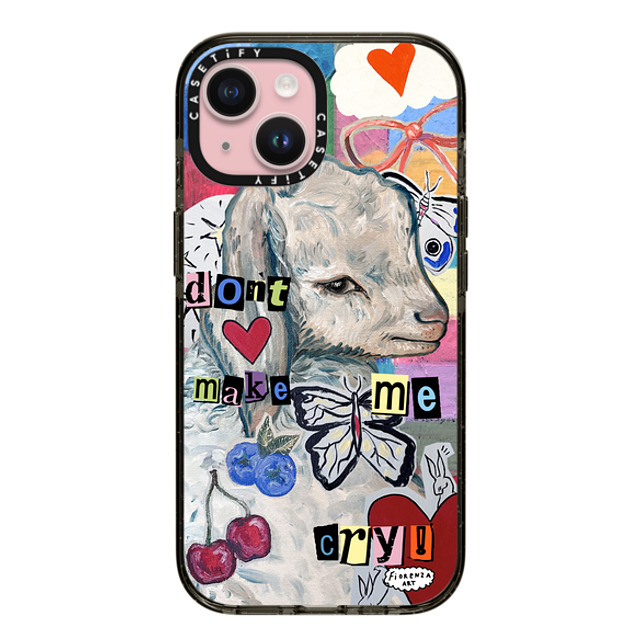 Fiorenzaart x CASETiFY iPhone 15 Case Black Impact Case MagSafe Compatible don't make me cry Back to School Fiorenzaart x CASETiFY iPhone 15 Case Black Impact Case MagSafe Compatible don't make me cry Back to School