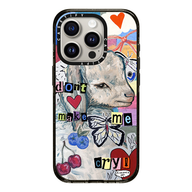 Fiorenzaart x CASETiFY iPhone 15 Pro ケース ブラック インパクトケース MagSafe対応 don't make me cry Father's Day Fiorenzaart x CASETiFY iPhone 15 Pro ケース ブラック インパクトケース MagSafe対応 don't make me cry Father's Day