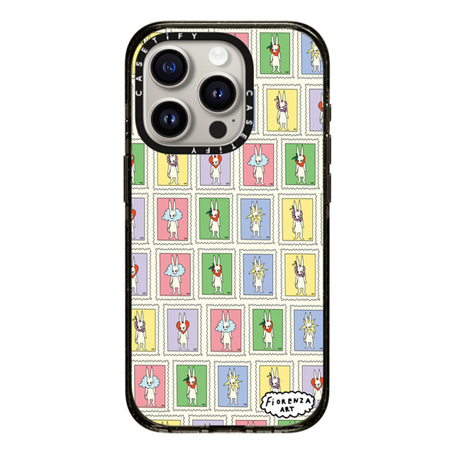 Fiorenzaart x CASETiFY iPhone 15 Pro Case Black Impact Case MagSafe Compatible stamp bun collection Fiorenzaart x CASETiFY iPhone 15 Pro Case Black Impact Case MagSafe Compatible stamp bun collection