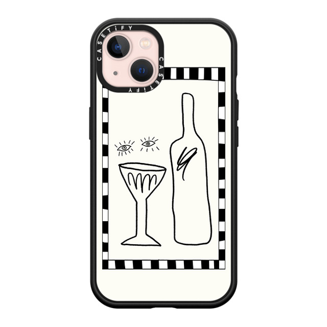 Fiorenzaart x CASETiFY iPhone 13 ケース マットブラック インパクトケース MagSafe対応 Wine Eyes