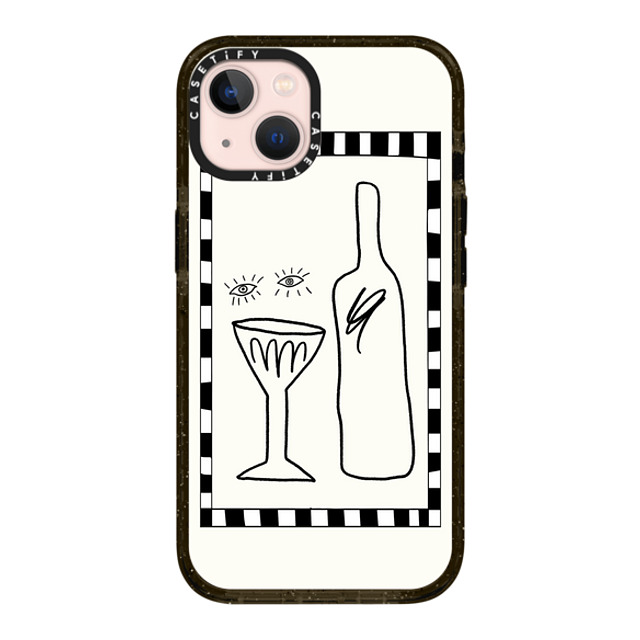 Fiorenzaart x CASETiFY iPhone 13 ケース ブラック インパクトケース Wine Eyes