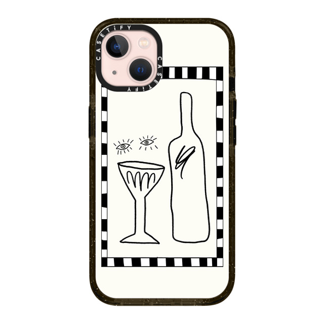 Fiorenzaart x CASETiFY iPhone 13 ケース ブラック インパクトケース MagSafe対応 Wine Eyes