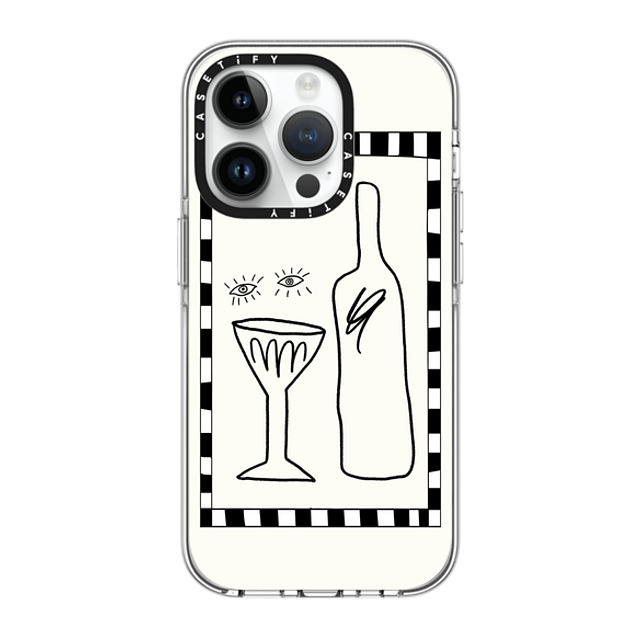 Fiorenzaart x CASETiFY iPhone 14 Pro ケース クリア クリア ケース MagSafe対応 Wine Eyes