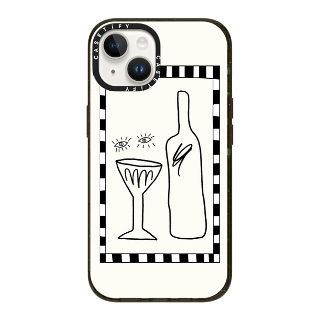 Fiorenzaart x CASETiFY iPhone 14 ケース ブラック インパクトケース Wine Eyes