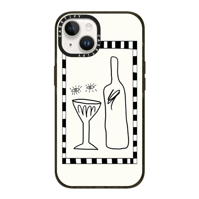 Fiorenzaart x CASETiFY iPhone 14 ケース ブラック インパクトケース MagSafe対応 Wine Eyes