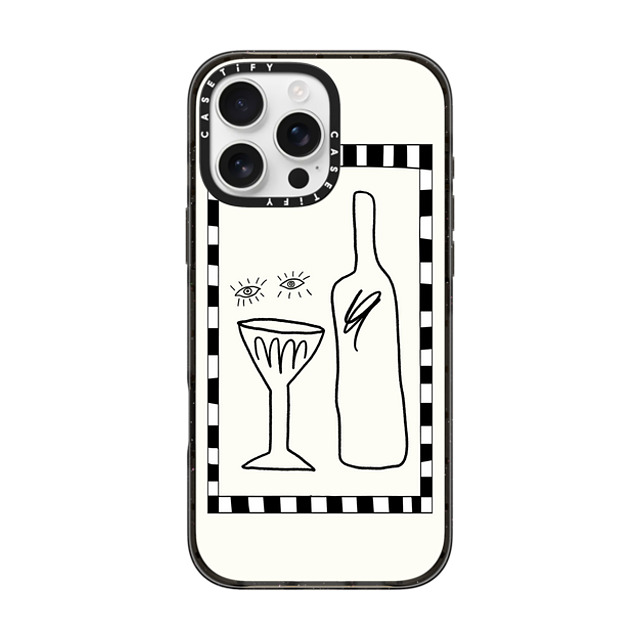 Fiorenzaart x CASETiFY iPhone 16 Pro Max ケース ブラック インパクトケース MagSafe対応 Wine Eyes