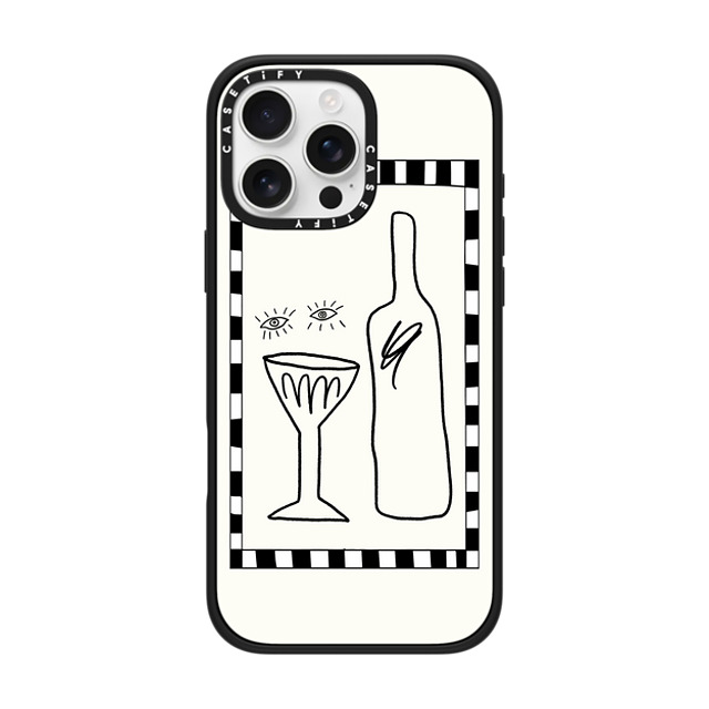 Fiorenzaart x CASETiFY iPhone 16 Pro Max ケース マットブラック インパクトケース MagSafe対応 Wine Eyes