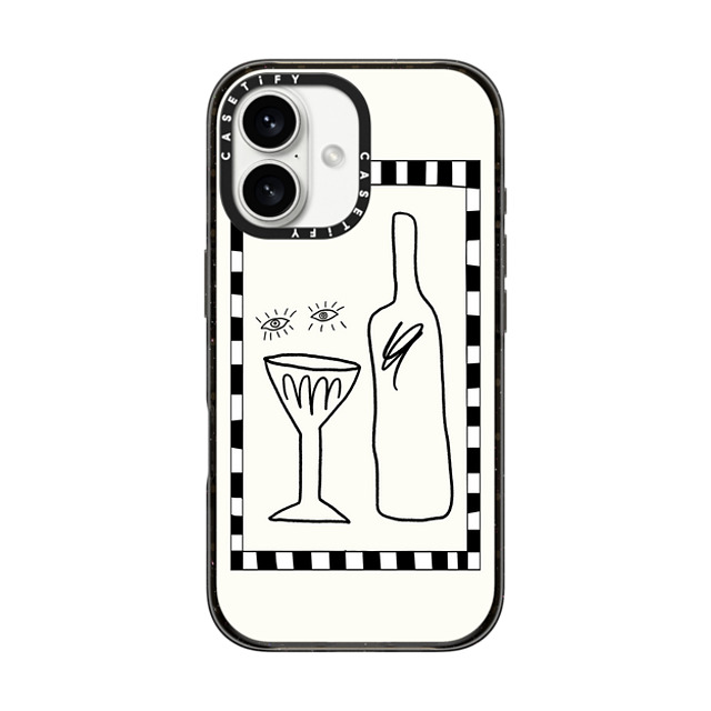 Fiorenzaart x CASETiFY iPhone 16 ケース ブラック インパクトケース MagSafe対応 Wine Eyes