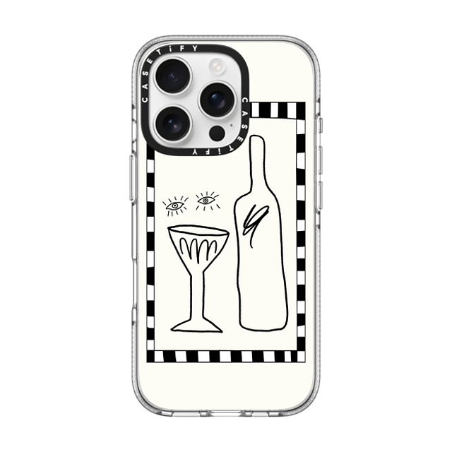 Fiorenzaart x CASETiFY iPhone 16 Pro ケース クリア クリア ケース MagSafe対応 Wine Eyes