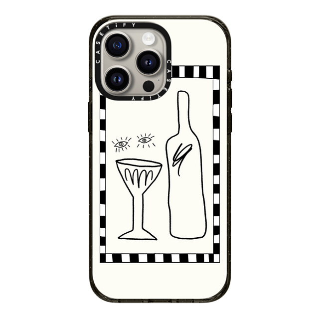 Fiorenzaart x CASETiFY iPhone 15 Pro Max ケース ブラック インパクトケース Wine Eyes