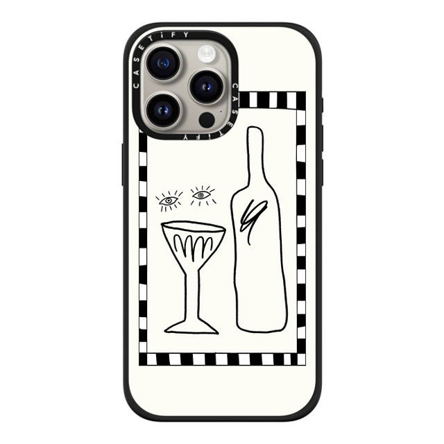 Fiorenzaart x CASETiFY iPhone 15 Pro Max ケース マットブラック インパクトケース MagSafe対応 Wine Eyes