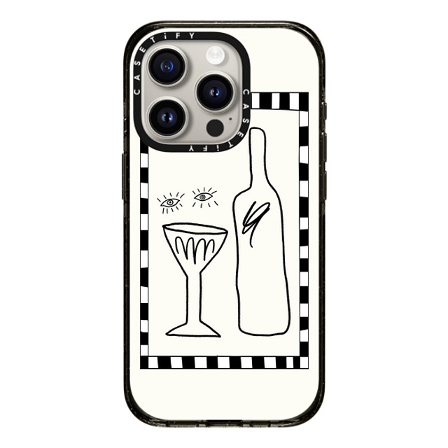 Fiorenzaart x CASETiFY iPhone 15 Pro ケース ブラック インパクトケース Wine Eyes