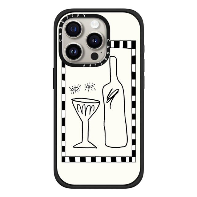 Fiorenzaart x CASETiFY iPhone 15 Pro ケース マットブラック インパクトケース MagSafe対応 Wine Eyes