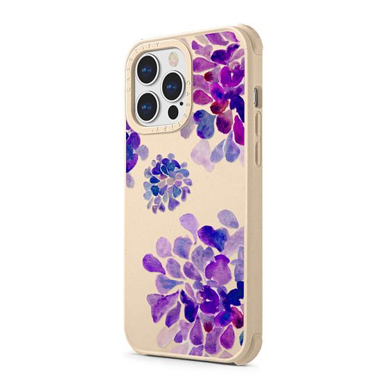 Ultra Compostable iPhone 13 Pro Case - purple flowers