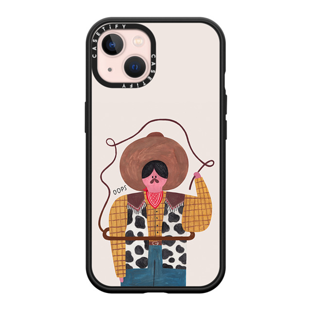 Daria Solak Illustrations x CASETiFY iPhone 13 ケース マットブラック インパクトケース MagSafe対応 COWBOY