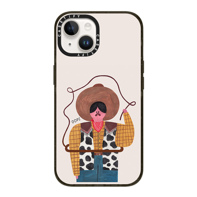 Daria Solak Illustrations x CASETiFY iPhone 14 ケース ブラック インパクトケース MagSafe対応 COWBOY