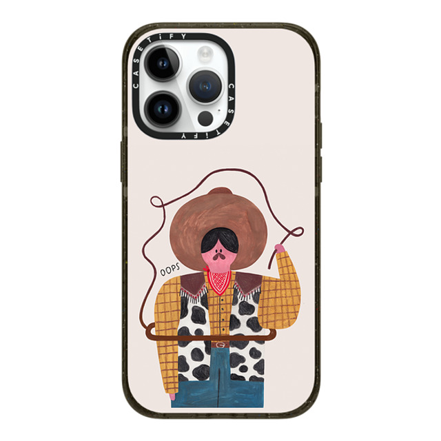 Daria Solak Illustrations x CASETiFY iPhone 14 Pro Max ケース ブラック インパクトケース MagSafe対応 COWBOY