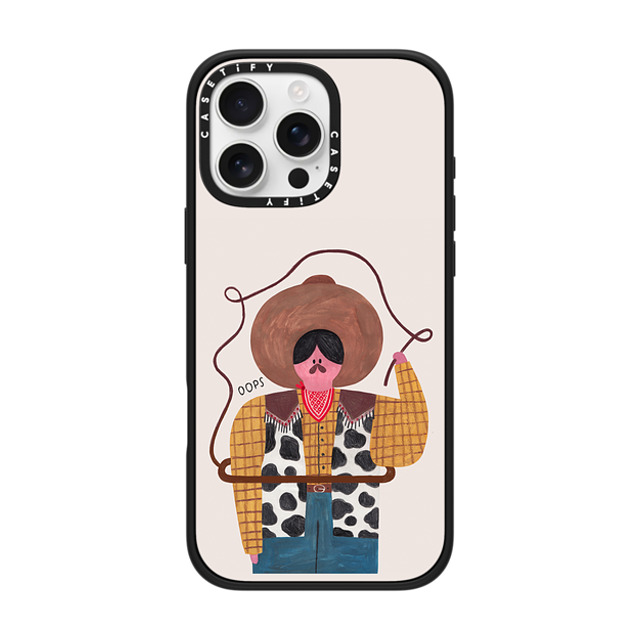 Daria Solak Illustrations x CASETiFY iPhone 16 Pro Max ケース マットブラック インパクトケース MagSafe対応 COWBOY