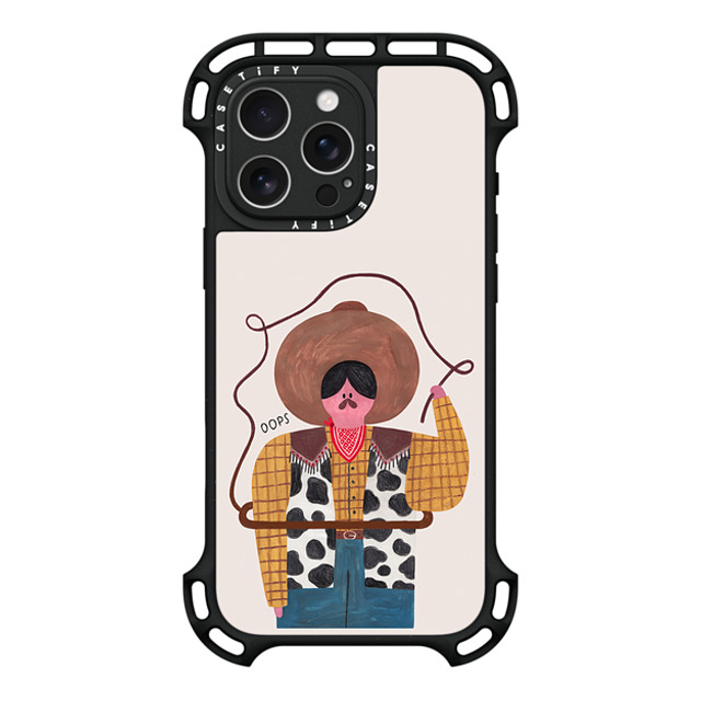 Daria Solak Illustrations x CASETiFY iPhone 16 Pro Max ケース ブラック ウルトラ バウンスケース MagSafe対応 COWBOY