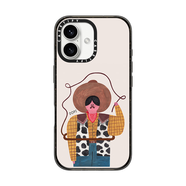 Daria Solak Illustrations x CASETiFY iPhone 16 ケース ブラック インパクトケース COWBOY