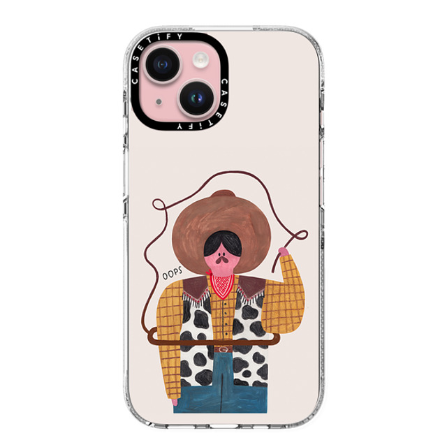 Daria Solak Illustrations x CASETiFY iPhone 15 ケース クリア クリア ケース MagSafe対応 COWBOY