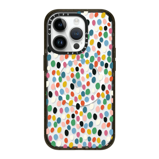 Daria Solak Illustrations x CASETiFY iPhone 14 Pro ケース ブラック インパクトケース MagSafe対応 DOTS by Daria Solak Illustrations