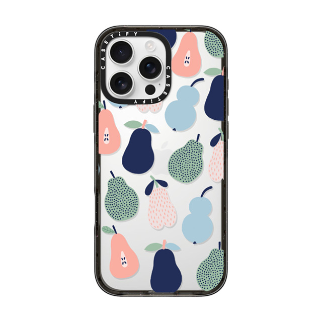 DariaSolakIllustrations x CASETiFY iPhone 16 Pro Max ケース Fruit,Abstract ブラック インパクトケース PEARS by Daria Solak Illustrations Back to School DariaSolakIllustrations x CASETiFY iPhone 16 Pro Max ケース Fruit,Abstract ブラック インパクトケース PEARS by Daria Solak Illustrations Back to School