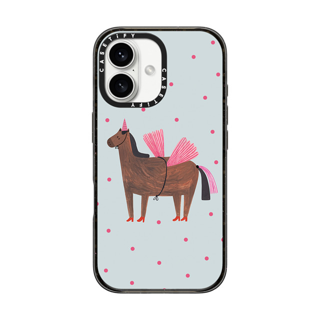 Daria Solak Illustrations x CASETiFY iPhone 16 ケース ブラック インパクトケース UNICORN