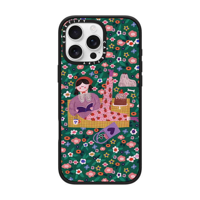 Daria Solak Illustrations x CASETiFY iPhone 16 Pro Max ケース Floral,Dog マットブラック インパクトケース MagSafe対応 MEADOW by Daria Solak Illustrations Father's Day Daria Solak Illustrations x CASETiFY iPhone 16 Pro Max ケース Floral,Dog マットブラック インパクトケース MagSafe対応 MEADOW by Daria Solak Illustrations Father's Day