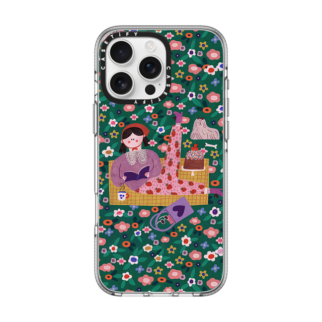 Daria Solak Illustrations x CASETiFY iPhone 16 Pro Max ケース Floral,Dog クリア クリア ケース MagSafe対応 MEADOW by Daria Solak Illustrations Father's Day Daria Solak Illustrations x CASETiFY iPhone 16 Pro Max ケース Floral,Dog クリア クリア ケース MagSafe対応 MEADOW by Daria Solak Illustrations Father's Day