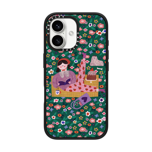 Daria Solak Illustrations x CASETiFY iPhone 16 Case Floral,Dog Matte Black Impact Case MagSafe Compatible MEADOW by Daria Solak Illustrations Mother's Day Daria Solak Illustrations x CASETiFY iPhone 16 Case Floral,Dog Matte Black Impact Case MagSafe Compatible MEADOW by Daria Solak Illustrations Mother's Day