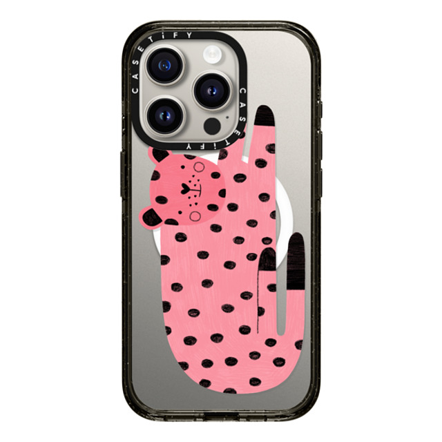 DariaSolakIllustrations x CASETiFY iPhone 15 Pro ケース Animal,Abstract ブラック インパクトケース MagSafe対応 PINK TIGER by Daria Solak Illustrations Back to School DariaSolakIllustrations x CASETiFY iPhone 15 Pro ケース Animal,Abstract ブラック インパクトケース MagSafe対応 PINK TIGER by Daria Solak Illustrations Back to School