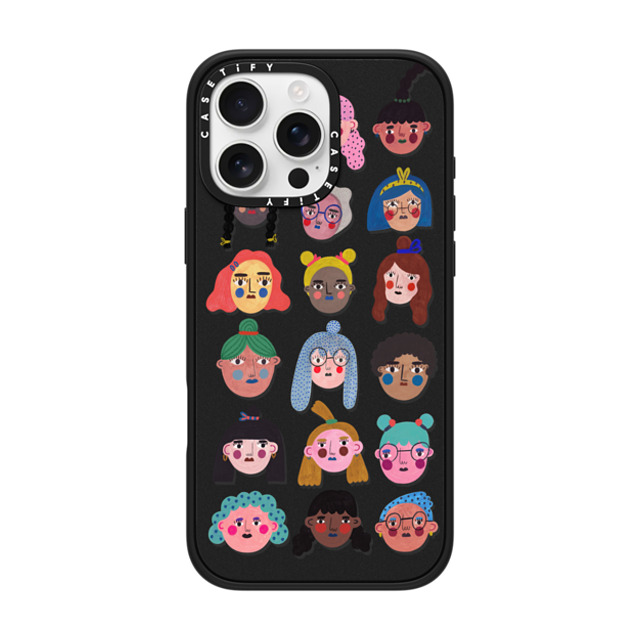 DariaSolakIllustrations x CASETiFY iPhone 16 Pro Max Case Cartoon,Portraiture Matte Black Impact Case MagSafe Compatible GIRLS by Daria Solak Illustrations Back to School DariaSolakIllustrations x CASETiFY iPhone 16 Pro Max Case Cartoon,Portraiture Matte Black Impact Case MagSafe Compatible GIRLS by Daria Solak Illustrations Back to School