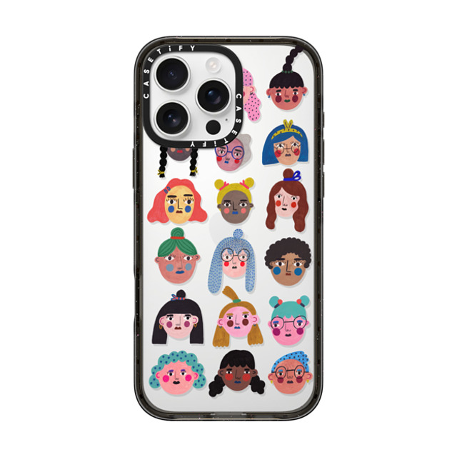 DariaSolakIllustrations x CASETiFY iPhone 16 Pro Max ケース Cartoon,Portraiture ブラック インパクトケース GIRLS by Daria Solak Illustrations Back to School DariaSolakIllustrations x CASETiFY iPhone 16 Pro Max ケース Cartoon,Portraiture ブラック インパクトケース GIRLS by Daria Solak Illustrations Back to School
