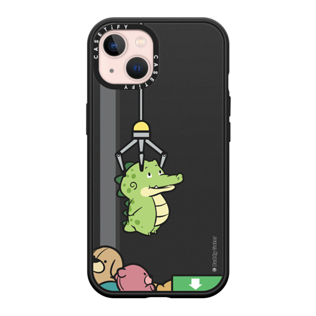 Buddy Gator x CASETiFY iPhone 13 ケース マットブラック インパクトケース MagSafe対応 Never Give Up by Buddy Gator