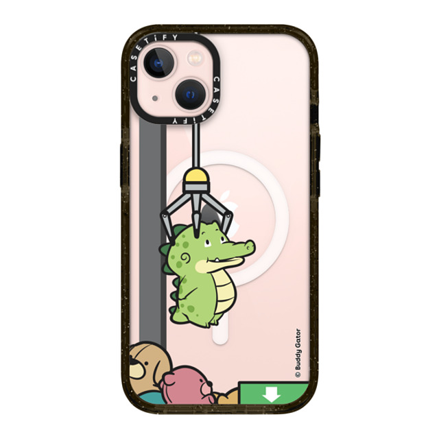 Buddy Gator x CASETiFY iPhone 13 ケース ブラック インパクトケース MagSafe対応 Never Give Up by Buddy Gator