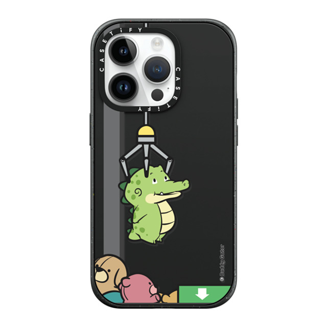 Buddy Gator x CASETiFY iPhone 14 Pro ケース マットブラック インパクトケース MagSafe対応 Never Give Up by Buddy Gator