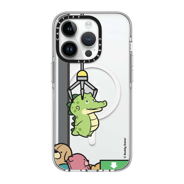 Buddy Gator x CASETiFY iPhone 14 Pro ケース クリア クリア ケース MagSafe対応 Never Give Up by Buddy Gator