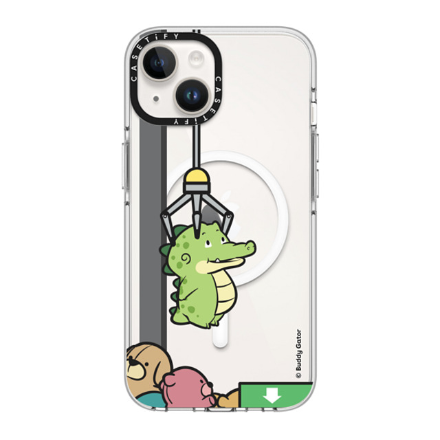 Buddy Gator x CASETiFY iPhone 14 ケース クリア クリア ケース MagSafe対応 Never Give Up by Buddy Gator